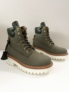 Buscemi canvas lace up boots